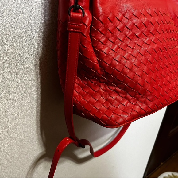 Bottega Veneta Intrecciato Red Orange Cross body bag - Picture 10 of 16